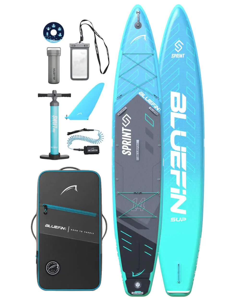 Bluefin New Sprint 14' Inflatable SUP Paddleboard
