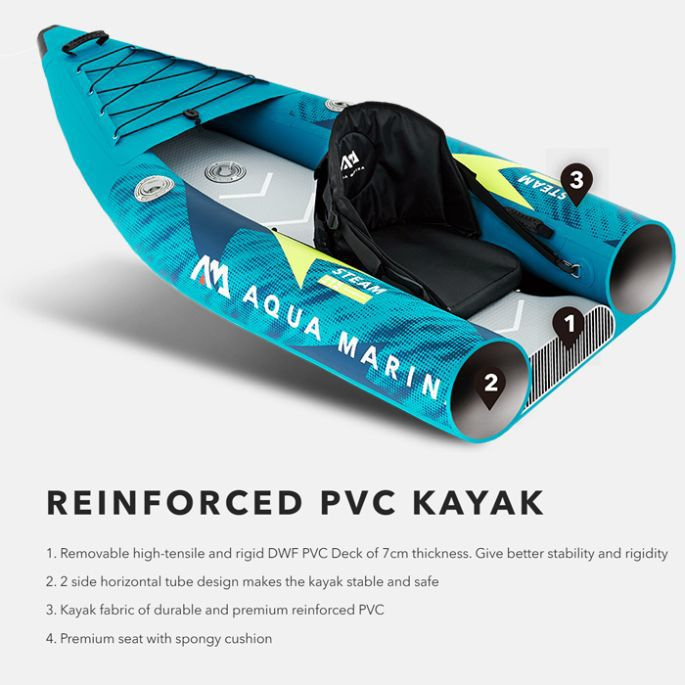 Aqua Marina Steam 412 Kajak - Opblaasbare Tweepersoons Kajak