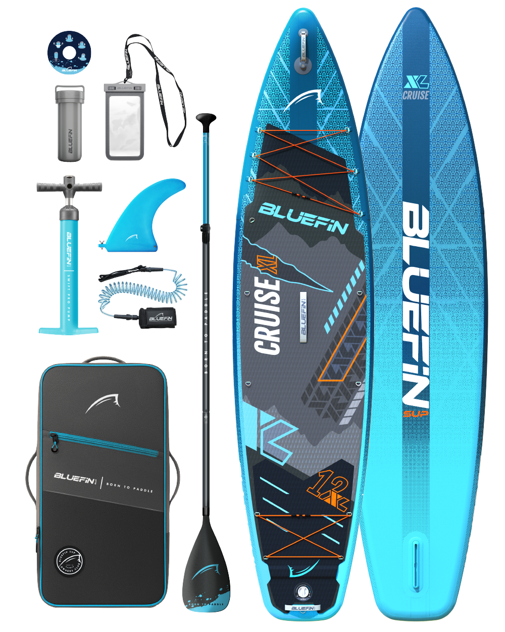 Bluefin New Cruise 12' XL Premium Inflatable SUP Paddleboard