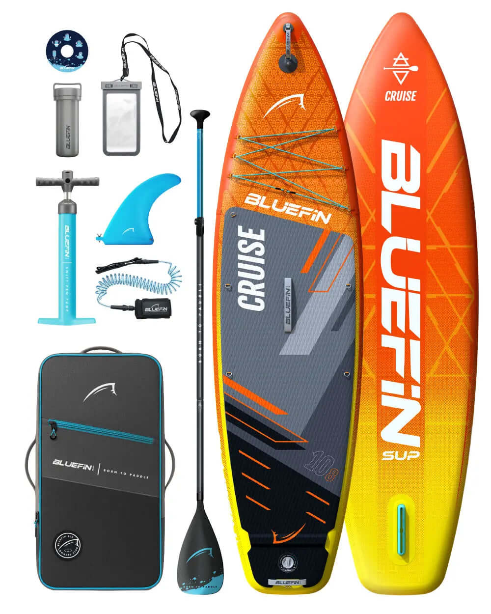 Bluefin Cruise 10'8 Inflatable Paddleboard SUP - Orange