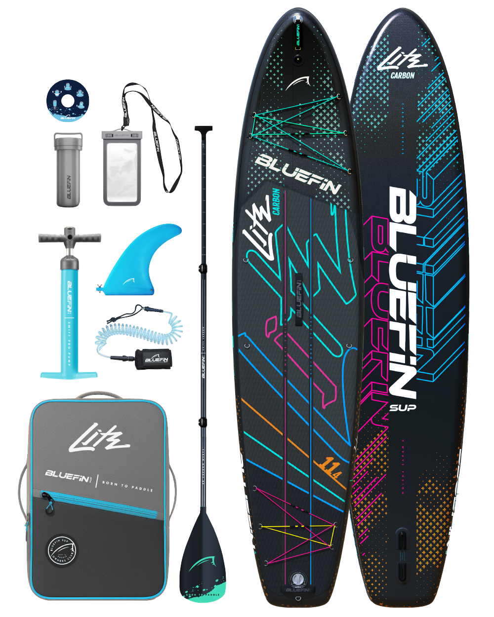 Bluefin Lite Carbon 11'4 Premium Inflatable Paddleboard