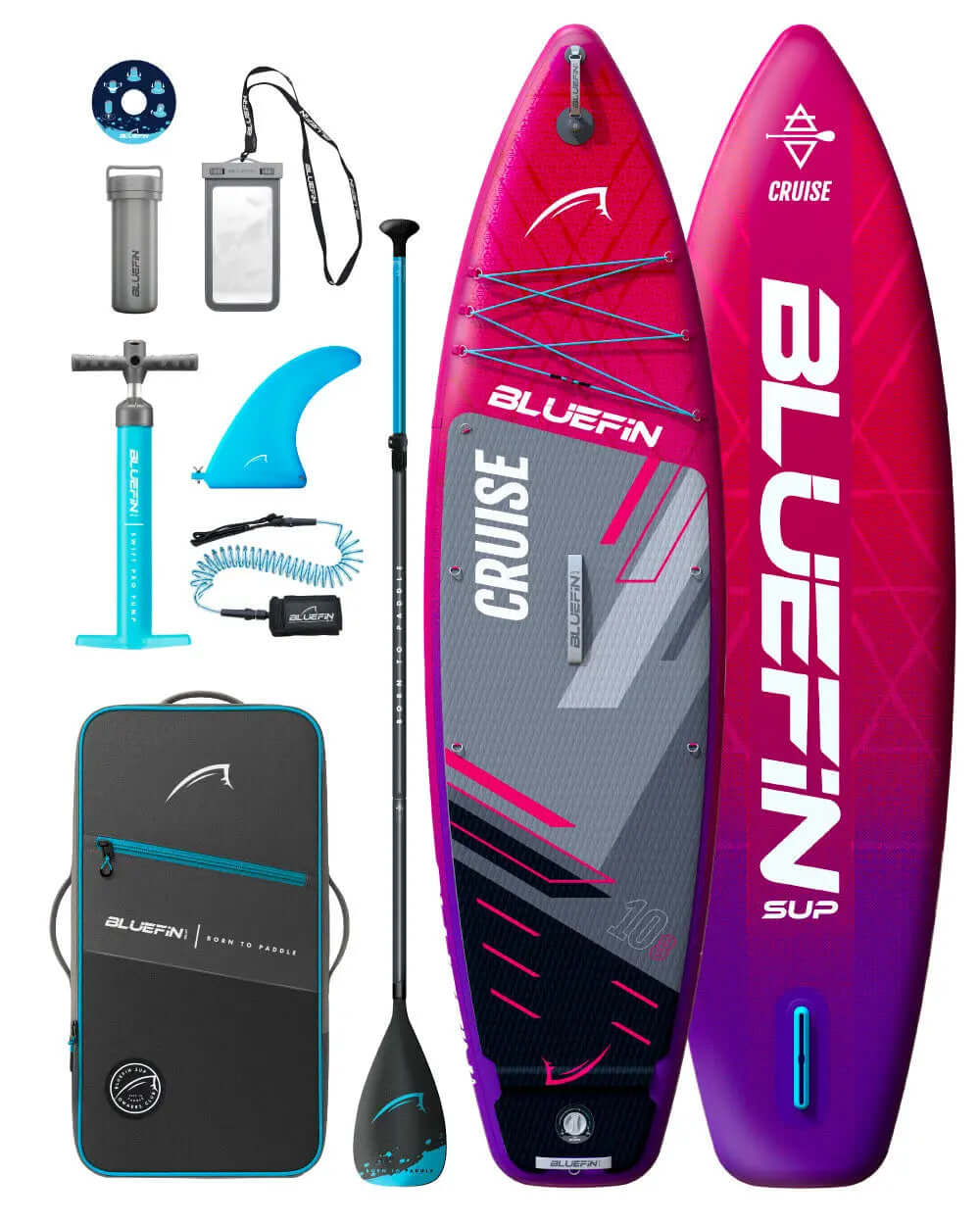 Bluefin Cruise 10'8 Inflatable Paddleboard SUP - Red